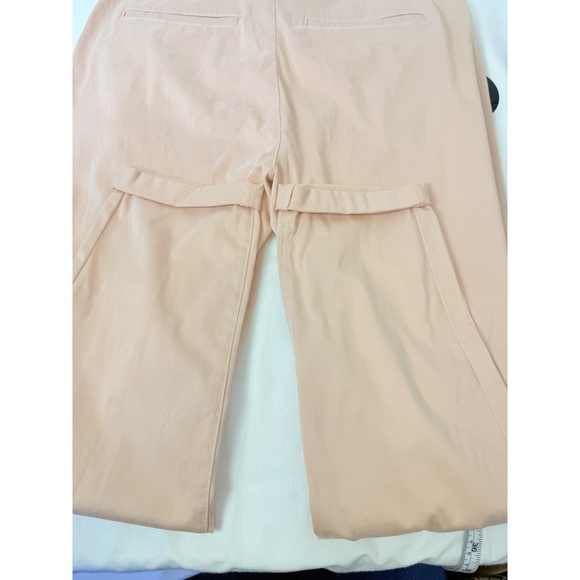 NWT One 5 One Womens Pink Crop Cuffed High Rise Straight Leg Pants 12 - Picture 9 of 11